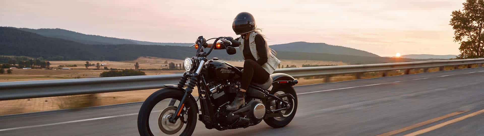 female motorcyclist