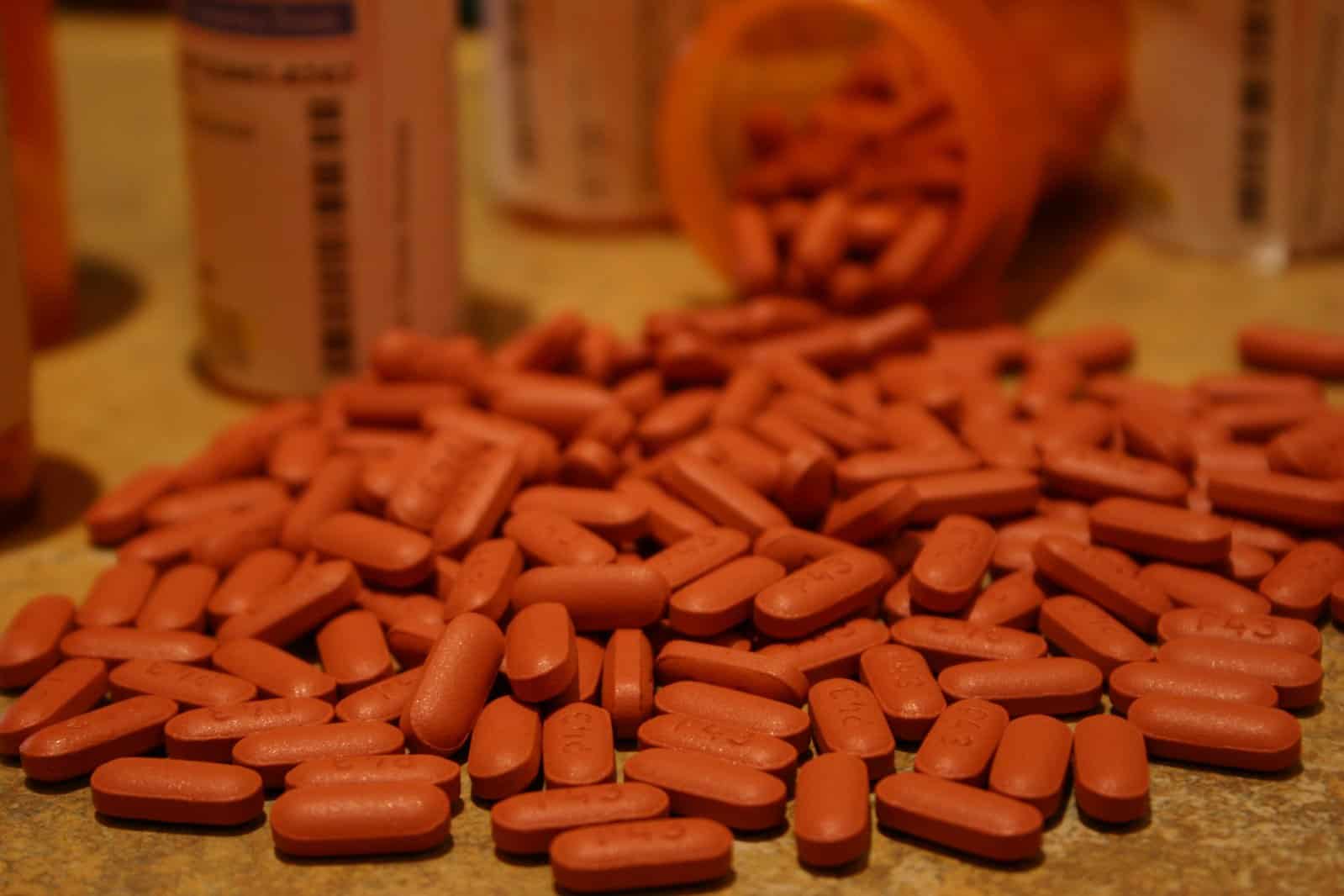 valsartan medication spread out across a table