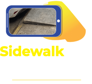 sidewalk snap logo, see it snap it send it, by the barnes firm