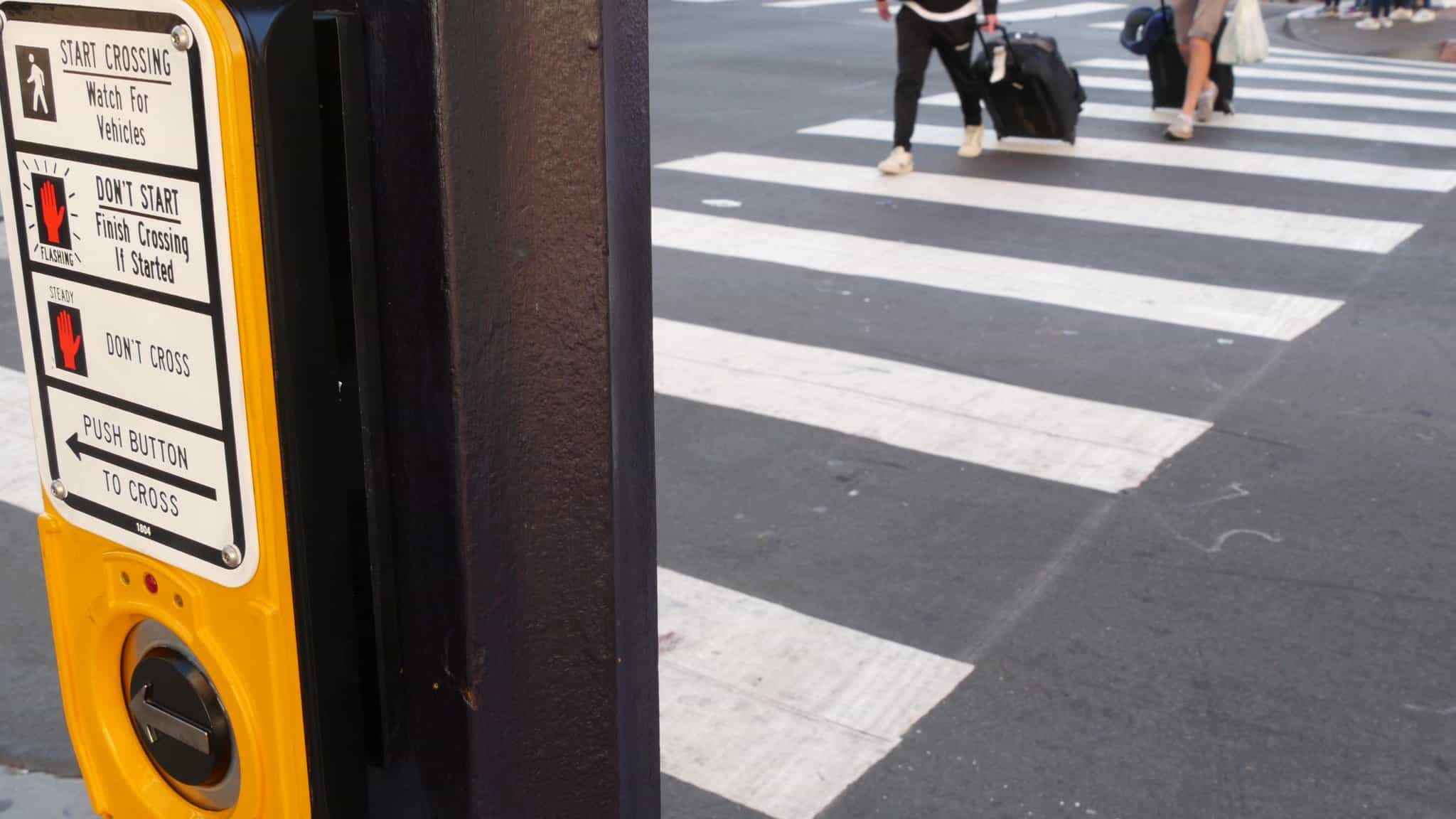 traffic signal on crosswalk