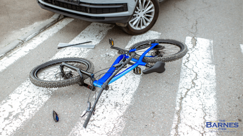 Image of a car and bicycle accident